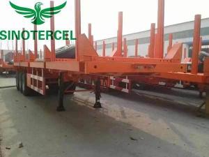 China 30t-60t Log Semi Trailer Wood Semi Log Trailer For Timber Transport on sale
