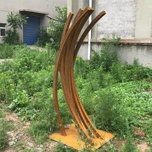 China 6.5ft Corten Steel Sculpture 2mm Outdoor Metal Sculpture For Yard factory