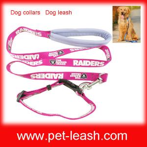China Pet leash nylon silk screen logo collar QT-0090 factory