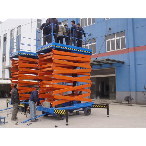 Forklift Aerial Platform Mobile Scissor Lift With Manual Lowering Valve