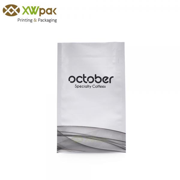 China Resealable Coffee Packing Bags With One Way Degassing Valve / Aluminum Foil Side Gusset Pouch factory