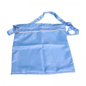 China Three Layers Ziplock Blue Anti-static Lint Free Anti Static ESD Polyester Cleanroom Bag With Zipper factory