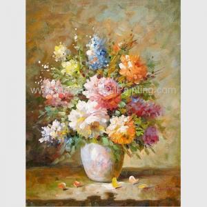China Abstract Floral Still Life Oil Paintings Colorful Flowers Vase Canvas Painting factory
