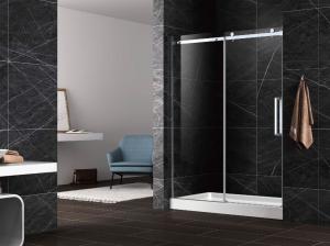 China Sliding shower door with flat sliding stainless steel 304 rail shower enclosure 60 width on sale