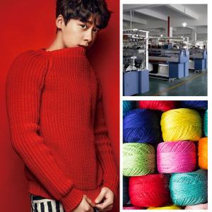 China Striped Flat Knit OEM ODM Mens Warm Sweaters Customized Cotton Pullover factory