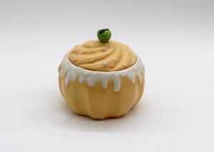 China Custom Color Ceramic Kitchen Canisters Ice Cream Bowl Jar / Cookie Jar Summer Design on sale