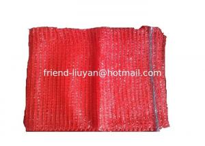 China Red Woven Mesh Bag Ventilated Mesh Sacks For Fresh Fruits on sale