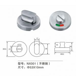 China SS 304 Door Fitting Hardware Stainless Steel Indicator Door Knob Lock Handle factory