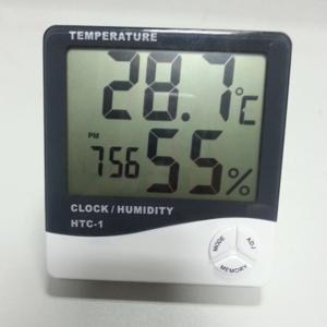 China digital wall clock electronic thermometer and humidity HTC-1 factory