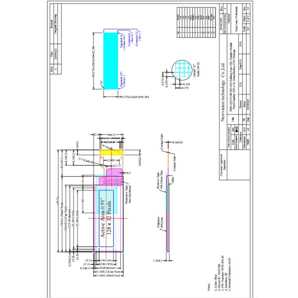 0.91'' OLED Monochrome Display Medical Monitoring Home Appliance Panels OLED LCD