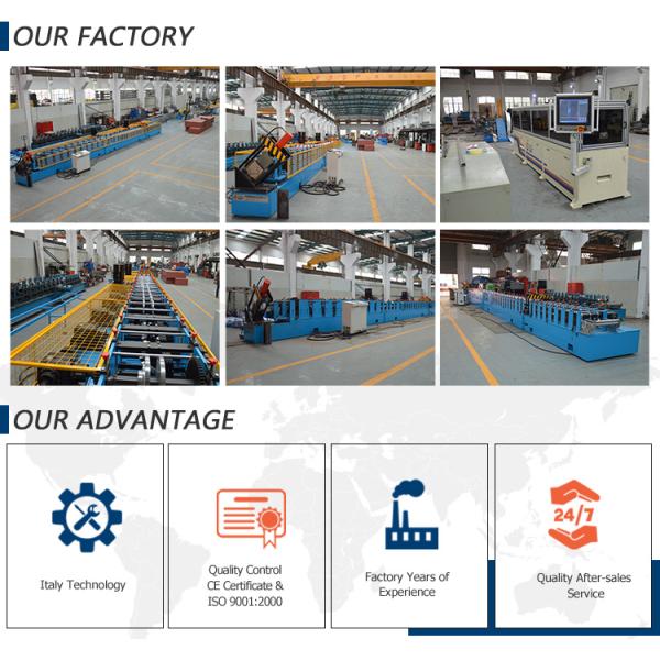 Joint And Weld Racking Step 2mm Beam Roll Forming Machine With Saw Cutting Device