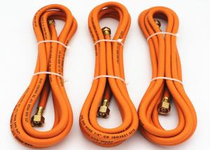 China 1/4 Inch Flexible Propane Gas Hose , flexible gas hose Orange Color factory