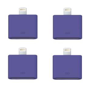 China Fashionable 30 Pin to 8 Pin Data Sync Adapter for iPhone 5 5s 5c iphone4 cable cord Purple factory