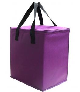 China Insulated Cooler Tote Bags / Disposable Lunch Bag / Purple Cooler Bag For Adults factory
