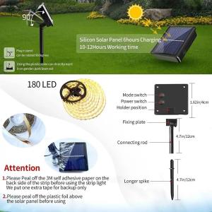 China RGB 5050 Outdoor Flexible Solar Powered Strip Lights IP65 For Home Wedding Courtyard on sale