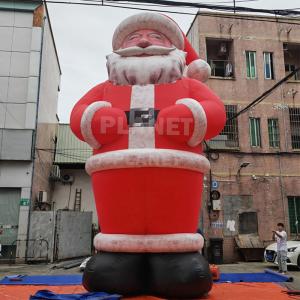 China 25ft Outdoor Event Inflatable Santa Claus Christmas Cartoon Character For Decoration factory