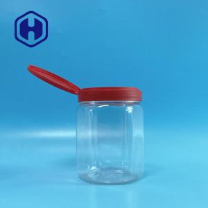 China Flip Top Hexagonal Clear PET Plastic Jars For Bath Salts 660ml factory