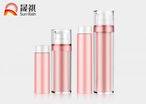 China Plastic spring airless bottle without tube refillable cosmetic bottles on sale