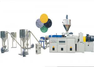 China Conical Twin Screw Extruder PVC Pelletizing Line With PVC Powder / Calcium Material on sale