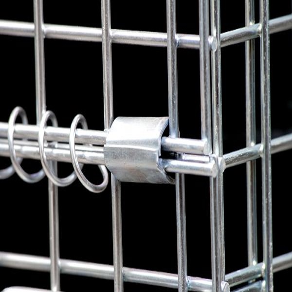 Collapsible Metal Mesh Containers Mobile Wire Mesh Stillage Wheels Optional 800*600*640mm