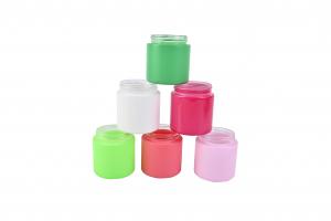 China Custom Color Painted Glass Jar Smell Proof Semi Transparent With Match Lid Graphic Design 60ml on sale