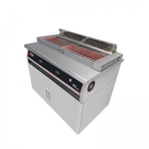 China Stainless Steel Electric Commercial Barbecue Grills with Downdraft Exhaust System factory