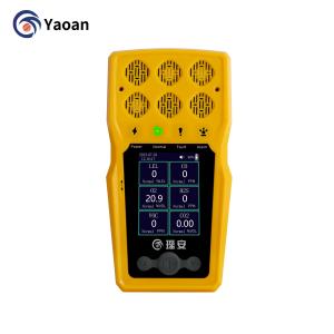 Buy cheap Portable Type 6-In-1 Multi Gas Detector Alarm Handheld C2H4 CO2 Carbon Monoxide from wholesalers