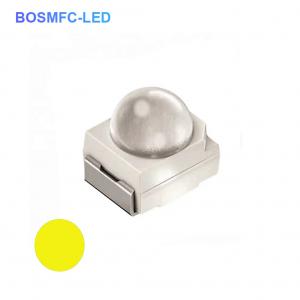 China 3528 SMD LED Yellow light viewing angle 60 degrees dome lens Amber led diode light for traffic light on sale