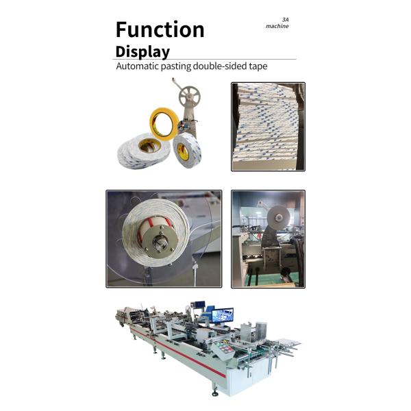 CQT-900 Automatic Adhesive Head Spray Gun Cardboard Box Gluing Machine for Box Making