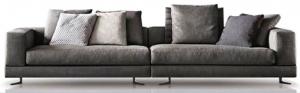 China Long Grey Sectional Sofa Hotel Lobby Furniture Durability And Longevity on sale