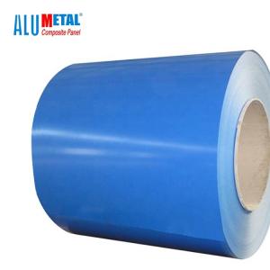 China 3 Layers Painted Aluminum Coil Coating Aluminum 1500mm Heat Resistant H22 Stucco Embossed SGS factory