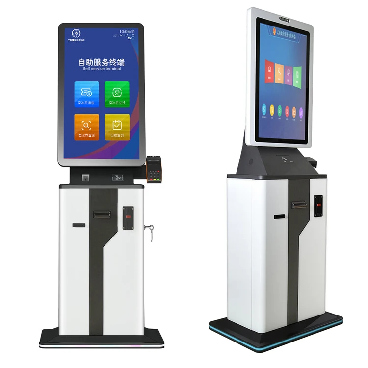 Hotel Check In Kiosk with High Resolution Touch Screen Cash Acceptor Self Service Payment Terminal Solution