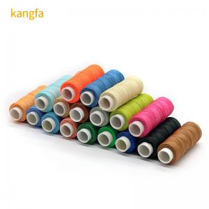 China Hand-sewn Leather 9ply Round Waxed Thread 12g 100% Polyester Sewing Thread Spun Yarn Type on sale