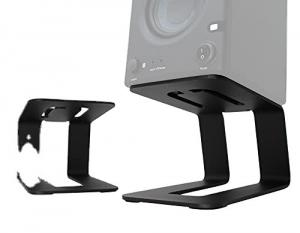 China White Black Studio Monitor Speaker Stands With Metal Iron Construction on sale