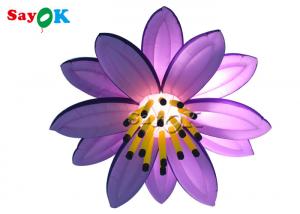 China Customized 10ft Inflatable Lighting Decoration Led Lily Flower For Wedding Christmas factory