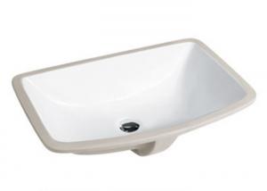 China Undermount Bath Sinks With Drainer , Rectangular Porcelain Undermount Sink on sale