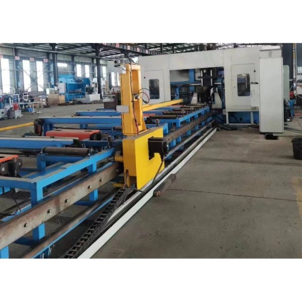 BHD500 Model CNC Steel Drilling Shearing Machine 3 Tool Magazines Beam Drilling Machine