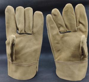 China Short Thick Leather High Temperature Welder Gloves Full Leather Welding Welder Gloves Suede Leather Welding Gloves factory