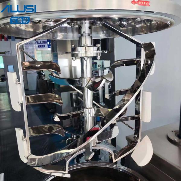 Hydraulic Lift Vacuum Emulsifier Mixer Machine PLC Control Cream Lotion Mixing Equipment