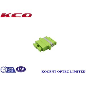 China Green SC/APC Fiber Optic Adapter with 0.10dB Repeatability and Ceramic Sleeves factory