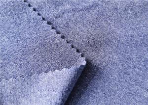 China Soft 160GSM Grey Cationic Melange Polyester Spandex Fabric For T-Shirt on sale