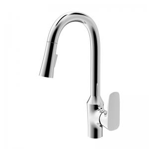 China N11C611 Kitchen Mixer Faucet , Pull Out Sprayer Faucet Single Handle One Hole factory