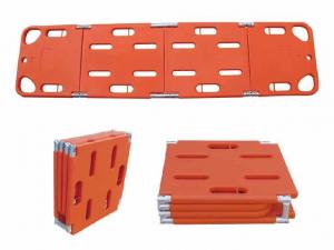 China ABS Plastic 4 Fold Spine Board ,Medical Floating Water Rescue Plastic Folding Spine Board Stretcher factory