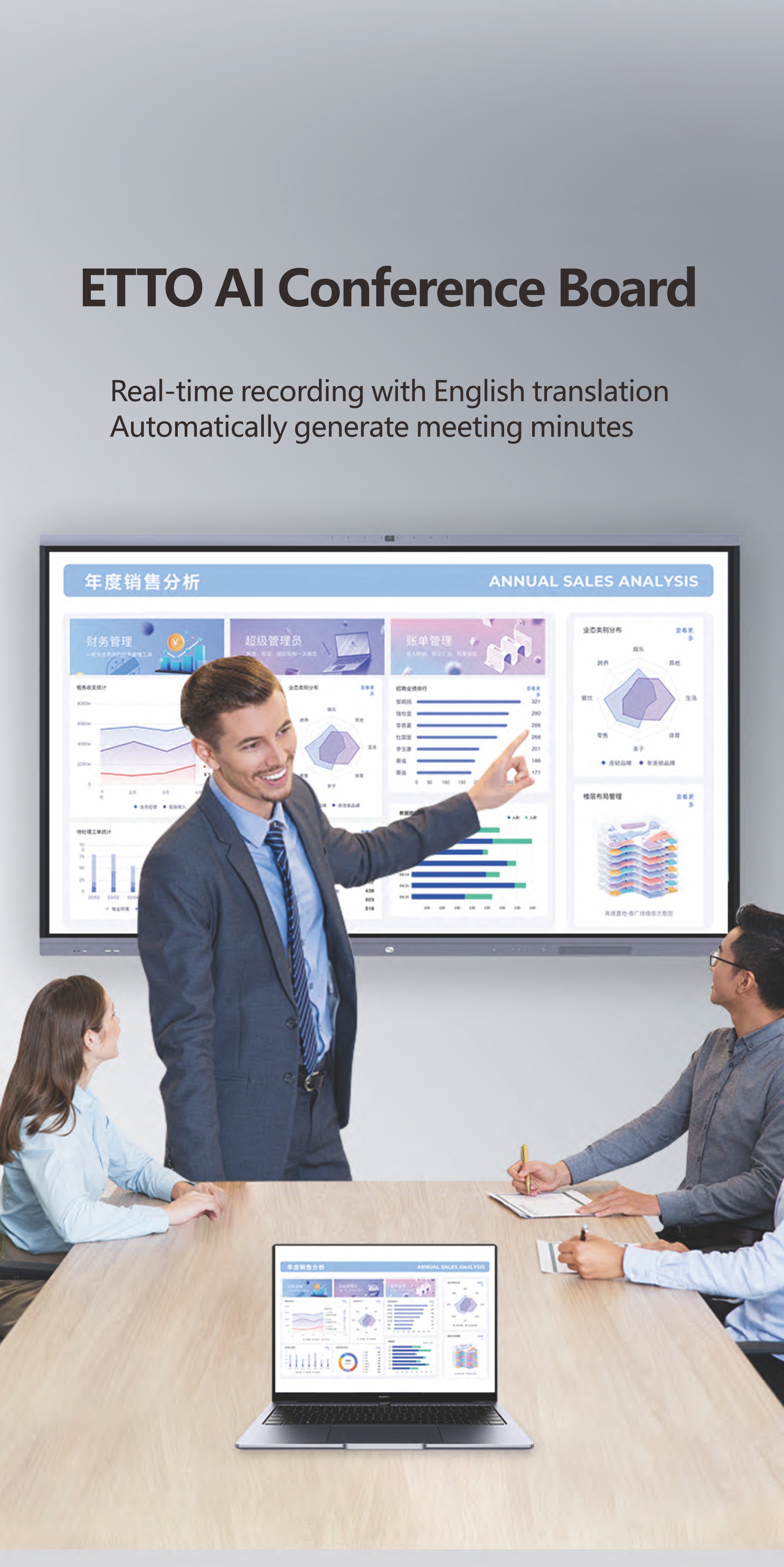 98 Inch Standard Interactive Board Infrared Touch Screen Interactive Whiteboard 4K Zero Bonding Smart
