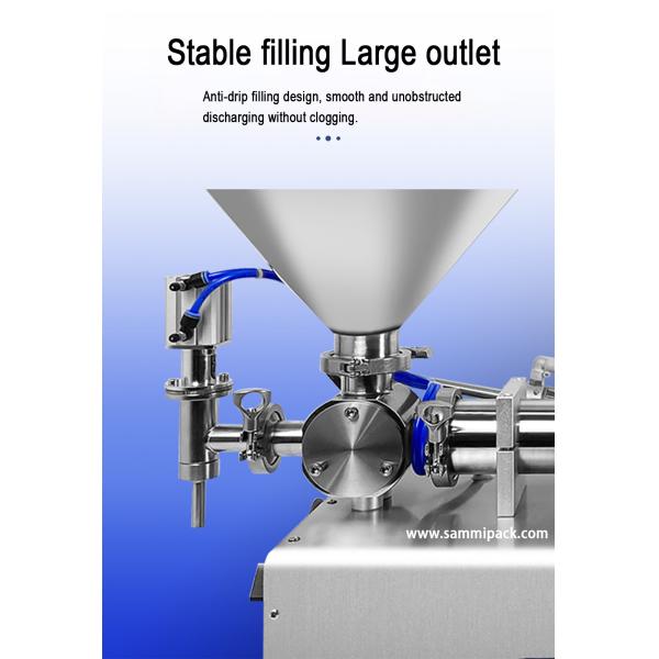 High-Viscosity Double Head Horizontal Semi-Auto Filling Machine with Funnel for Oil Beverage Medical Chemical 500ml Packaging