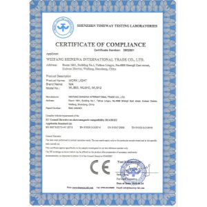 Weifang ShineWa International Trade Co., Ltd. Certifications