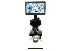 China LCD Screen Lab Biological Microscope 10X 40X 6V 20W Monocular Light Microscope factory