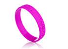 China logo embossed text low relief pink custom silicone band bracelets factory