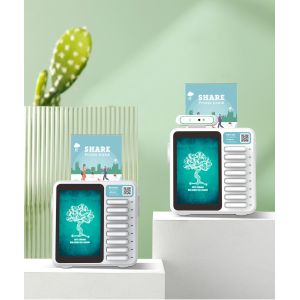 China Anti Theft Power Bank Charging Station Lighning Micro USB Type C Interface With Screen on sale