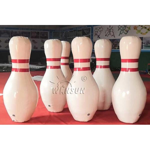 Non - Toxic Inflatable Model , Three Layers PVC Blow Up Bowling Pins